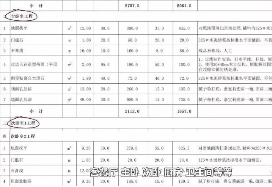 裝修報價單截圖